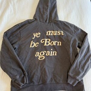 Kanye West “ye must be born again” Charcoal Hoodie